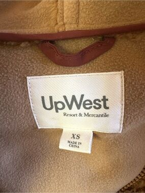 UpWest Tan Jacket with Brown Trim - XS - Like New